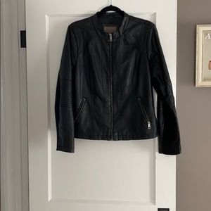 Women’s black leather jacket